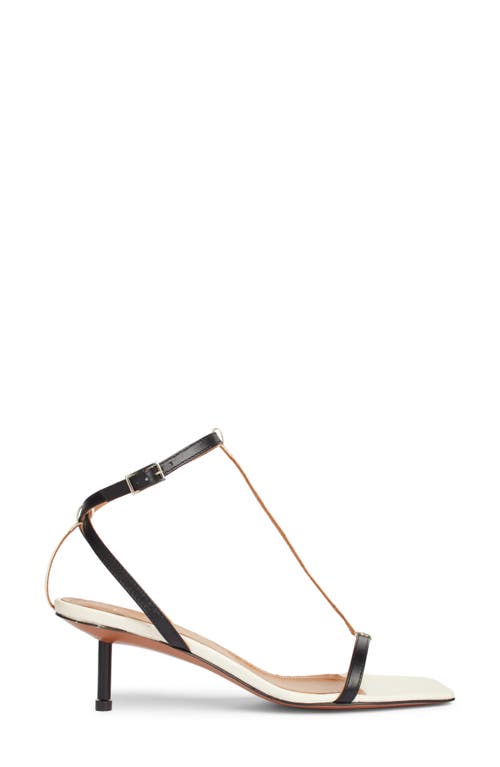 Shop Atp Atelier Taccoli Ankle Strap Sandal In Black/linen