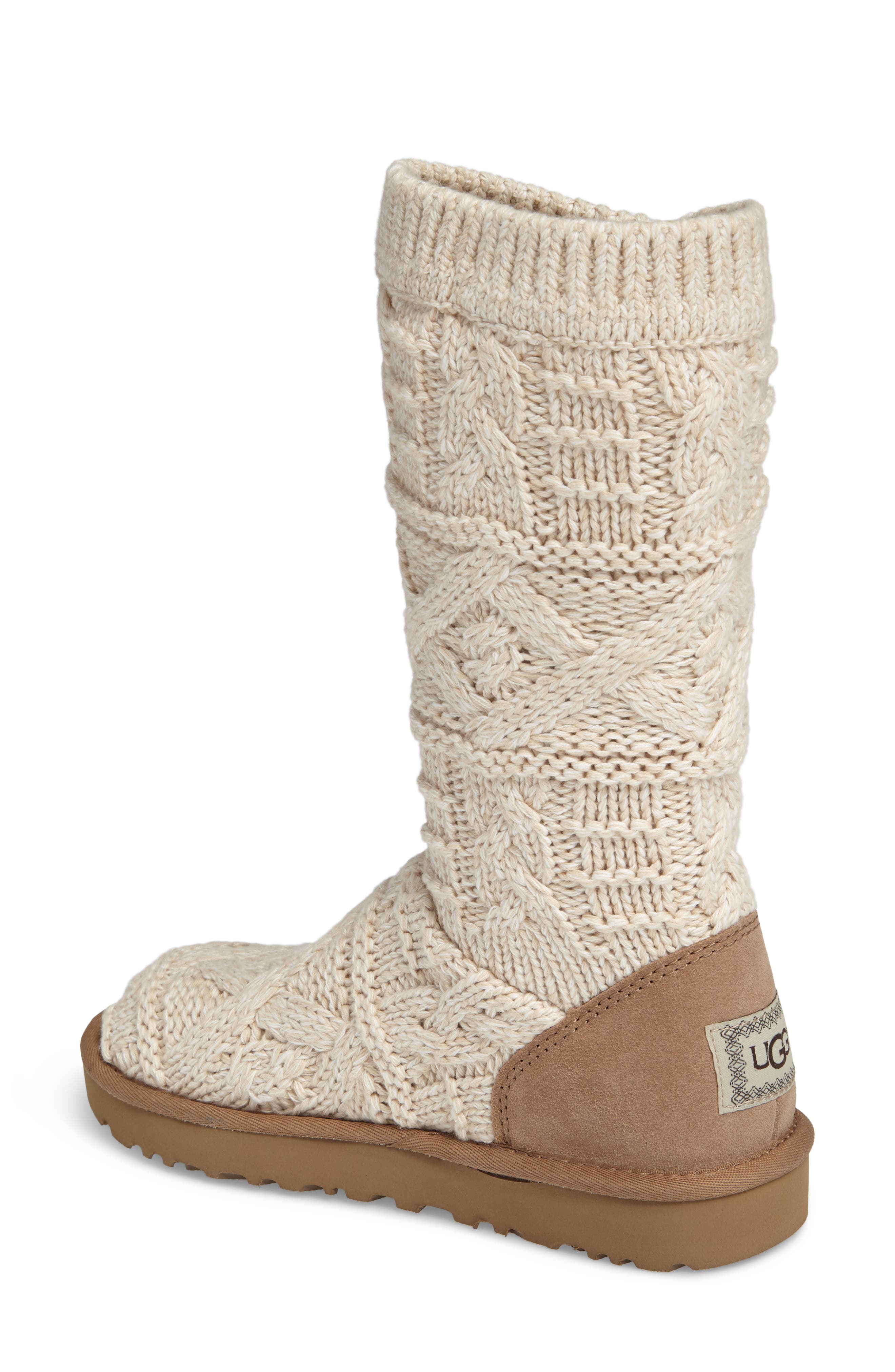 kalla crochet genuine shearling boot 
