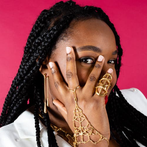 Lucy Quartermaine Women's Double Drop Earrings Front And Back In Gold Vermeil In Gold