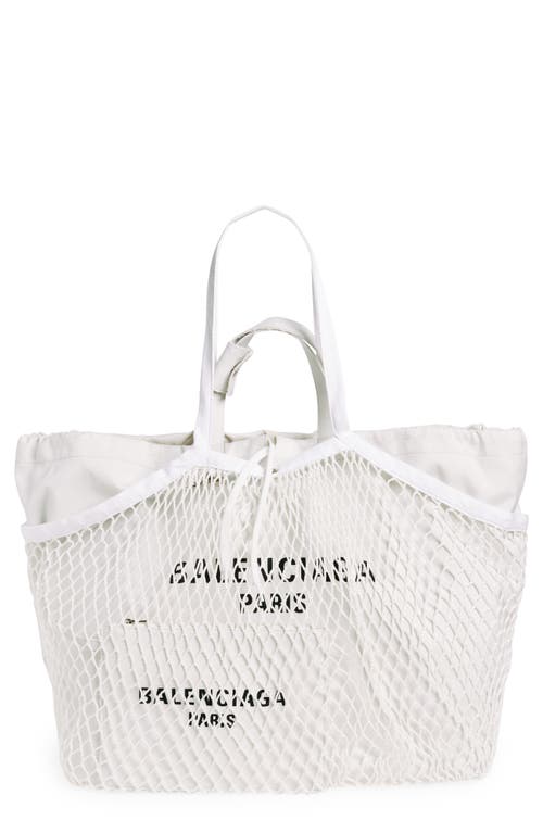 Shop Balenciaga Large 24/7 Tote In White/white/l Black