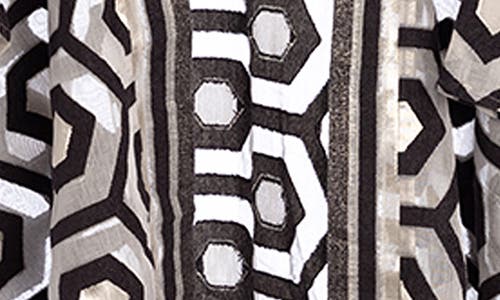 Saachi Geo Poncho In Black