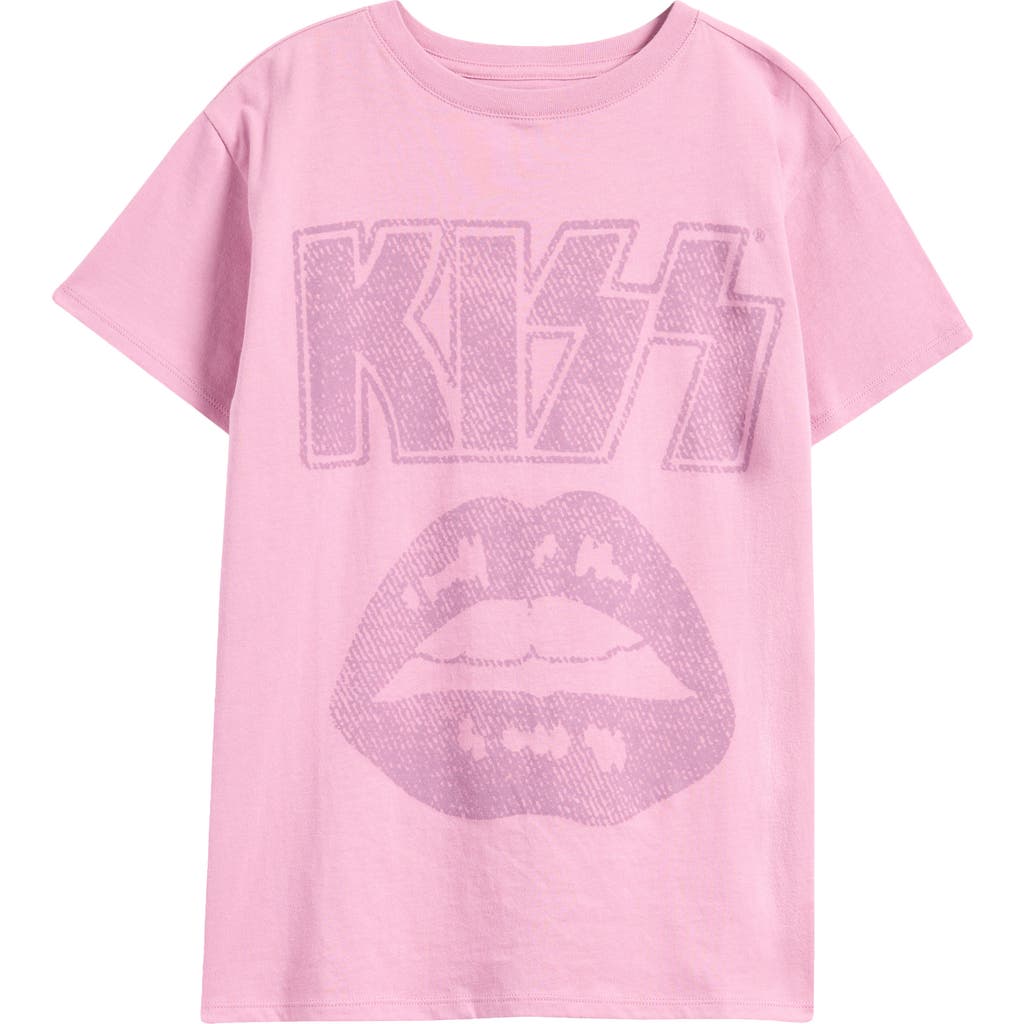 Treasure & Bond Kids' Oversize Cotton Graphic T-Shirt in Purple Victoria Kiss