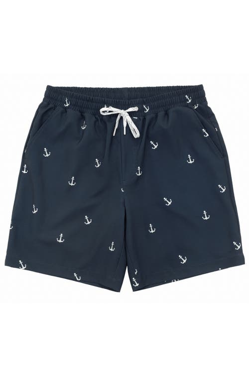 Shop Rokka&rolla Compression Liner Stretch Swim Trunks Upf 50+ In Navy Ankor