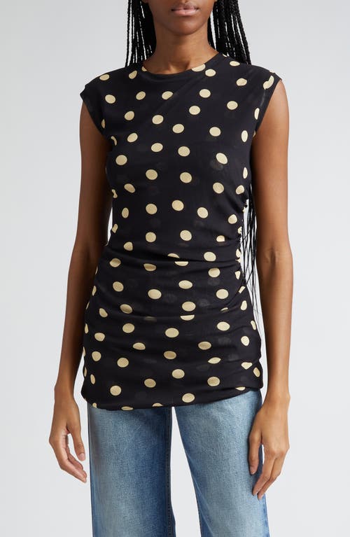 Stella McCartney Polka Dot Jersey Top Black Multi at Nordstrom,