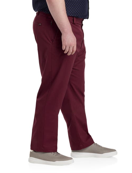 Shop Oak Hill By Dxl Oak Hill Straight-fit Tech Pants In Zinfandel