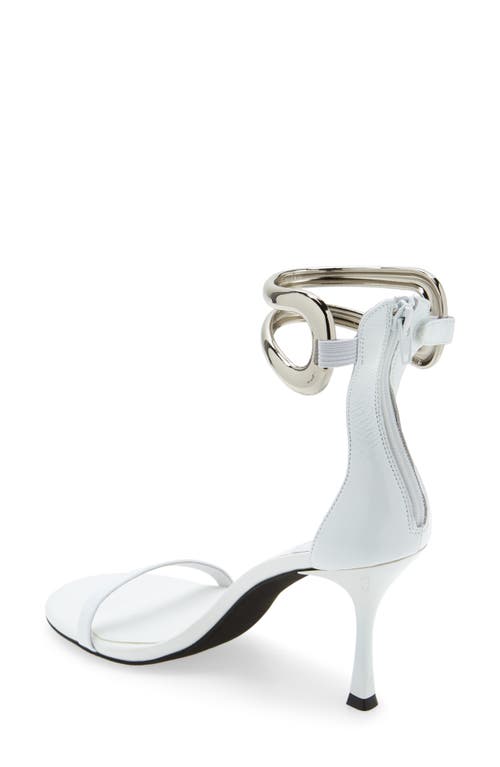 Shop Jeffrey Campbell Cuff It Ankle Strap Sandal In White Silver