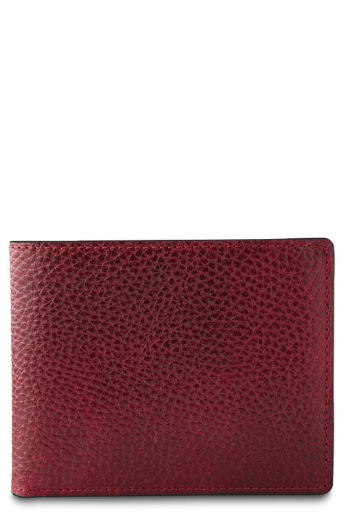 Bosca Roma Cobbled Leather Bifold Wallet in Bordeaux at Nordstrom