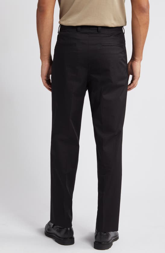 Shop Hugo Boss Hugo Theodor Pleated Stretch Cotton Pants In Black