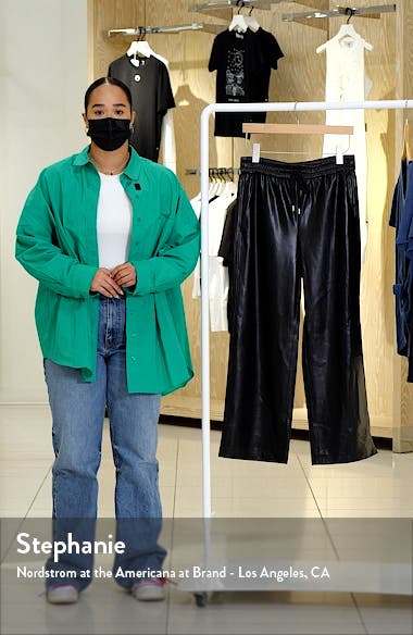 baggy faux leather pants