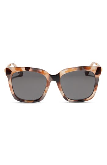Diff 54mm Square Sunglasses In Cream Tortoise