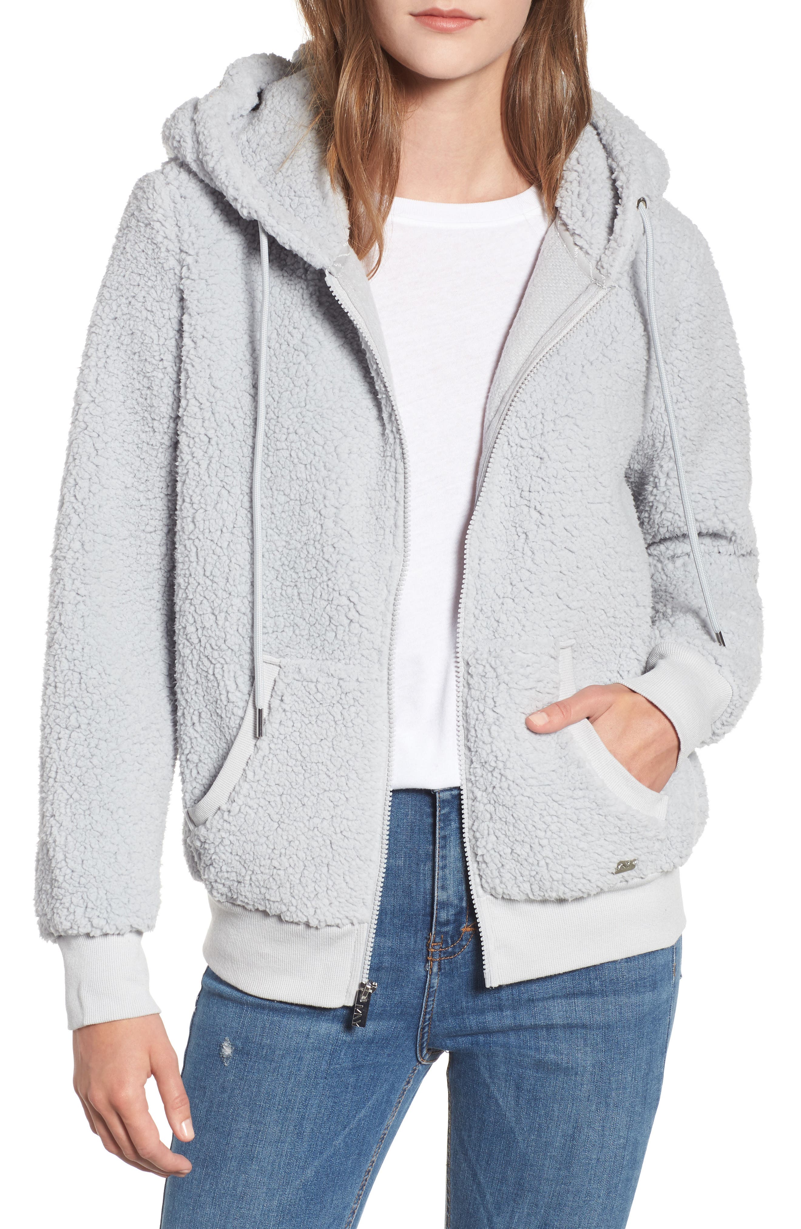 teddy fleece zip jacket