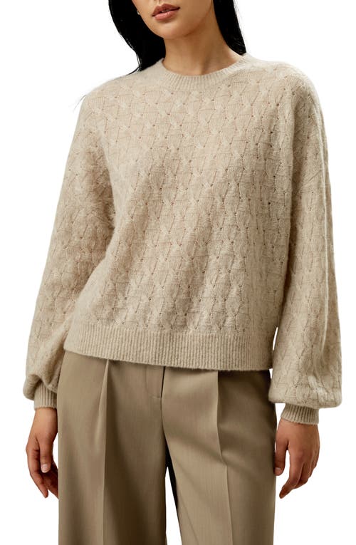 Lilysilk Silk-cashmere Blend Jumper For Women In Beige