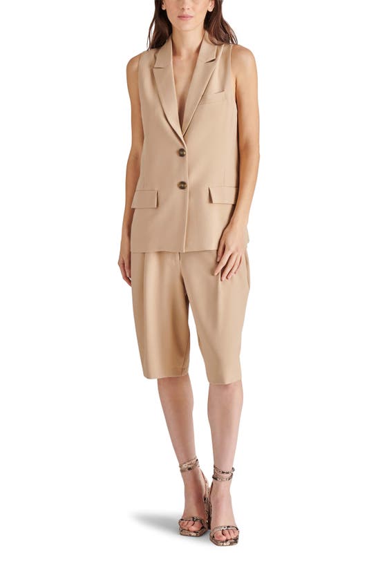 Shop Steve Madden Nolan Suiting Vest In Khaki