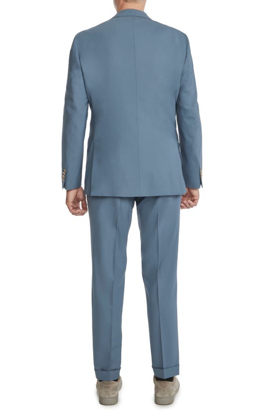 Shop Jack Victor Esprit Solid Stretch Wool Suit In Light Blue