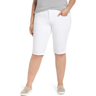 Plus Size Wit & Wisdom Ab-Solution Bermuda Shorts, White (Optic White) (Nordstrom Exclusive)
