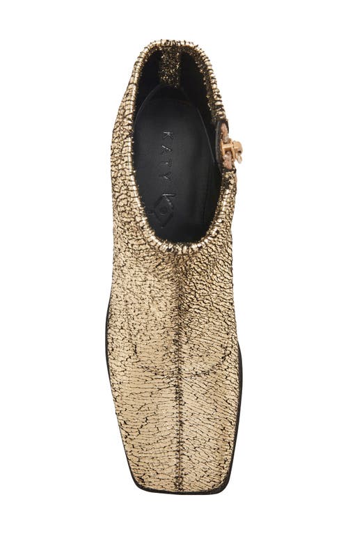 Shop Katy Perry Lolette Square Toe Bootie In Gold