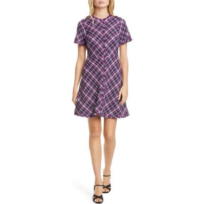 Kate Spade New York Plaid Tweed Dress, Purple