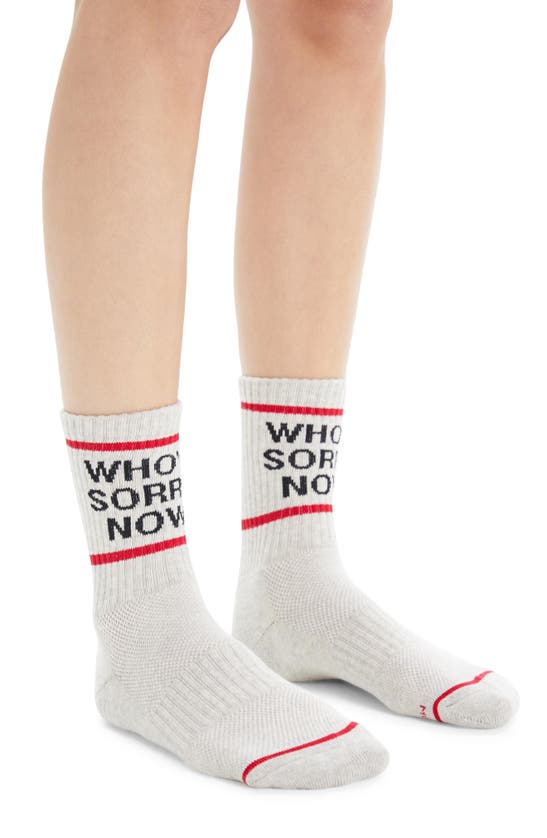 Mother Baby Steps Crew Socks In Whos Sorry Now