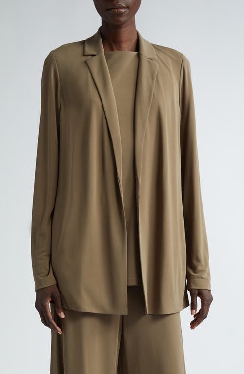 Lafayette 148 New York Open Front Matte Jersey Jacket Concrete at Nordstrom,