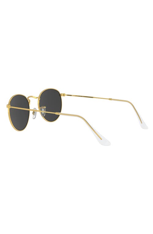 Shop Ray Ban Ray-ban 47mm Small Polarized Round Sunglasses In Gold/black