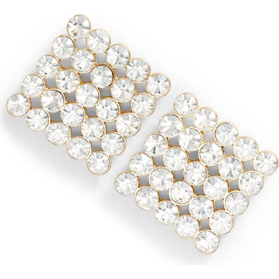 Stella + Ruby Billie Crystal Square Stud Earrings