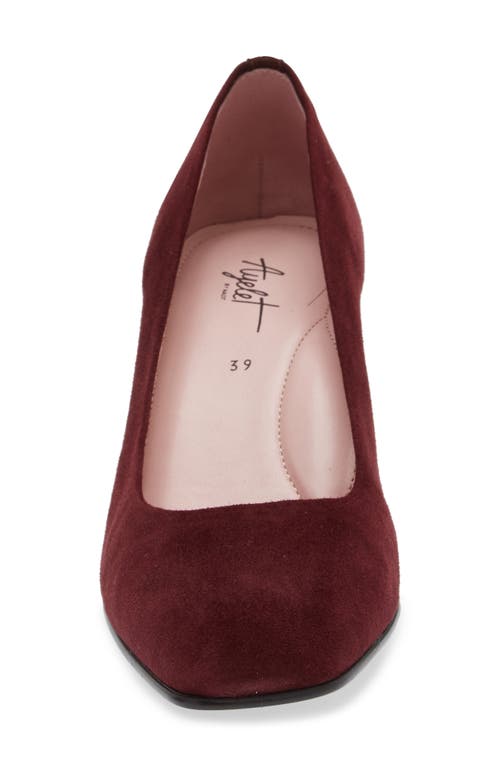 Shop Naot Cass Patent Pump In Burgundy Suede