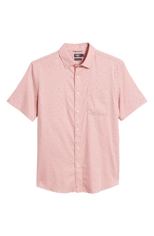 Movement Geo Print Short Sleeve Button-Down Shirt in Prairie Floral