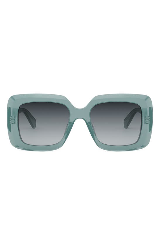 Celine Bold 3 Dots 54mm Square Sunglasses In Blue