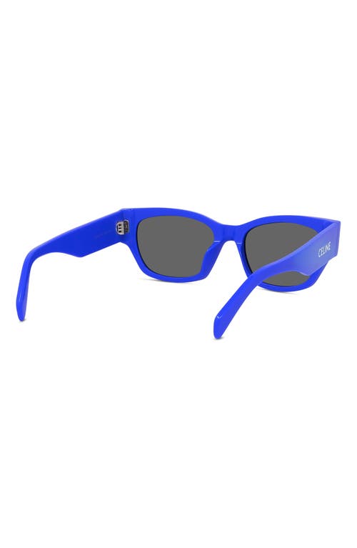 Shop Celine 54mm Cat Eye Sunglasses In Blue/other/smoke