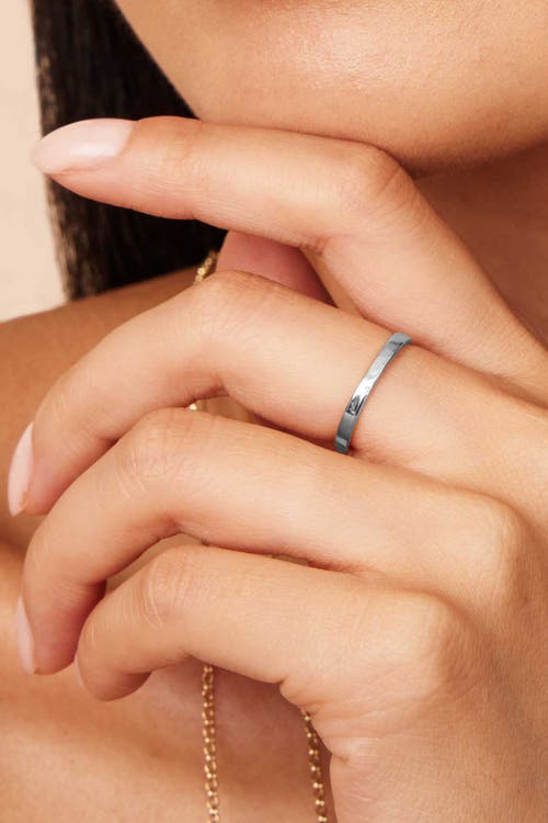 Oradina 14k Gold Forever Band Stack Ring In White Gold
