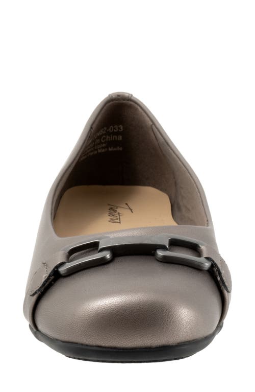 Trotters Sadie Flat In Pewter