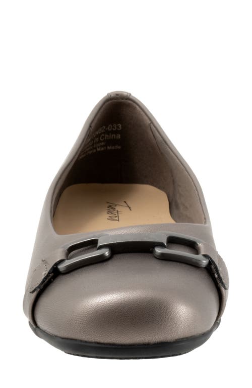 Shop Trotters Sadie Flat In Pewter