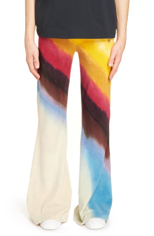 Acne Studios Peisko Rainbow Terry Cloth Sweatpants in Coffee Brown