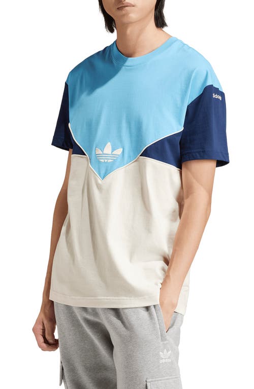 Adidas Originals Colorado Colorblock T-shirt In Semi Blue/white/indigo