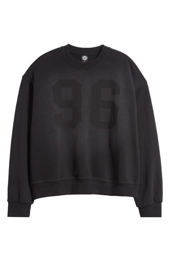 Shop Pacsun 96 Oversize Varsity Sweatshirt In Black