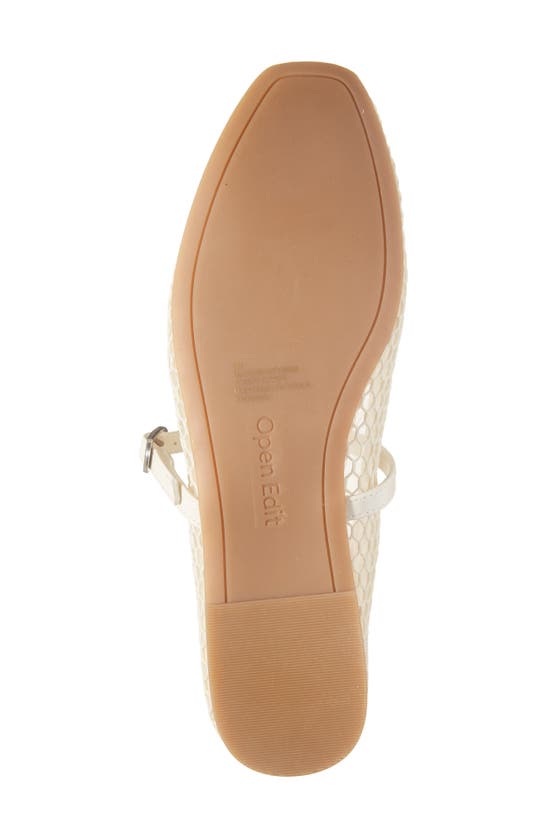 Shop Open Edit Desi Mary Jane Mesh Flat In Ivory Egret