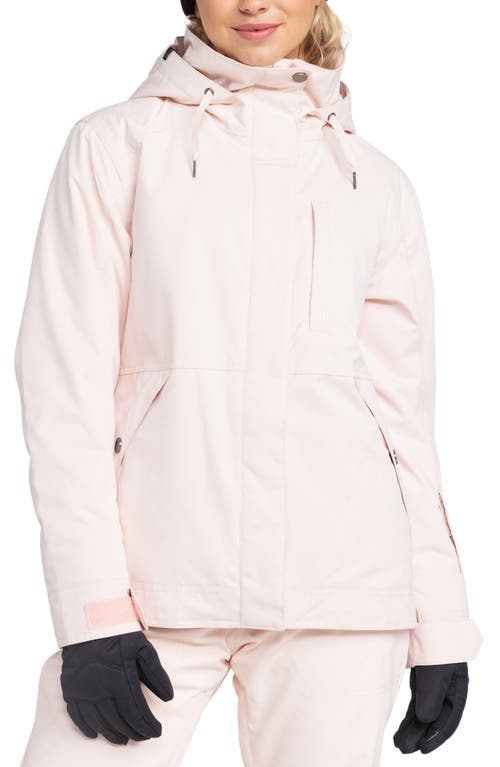 Roxy Billie Water Resistant Hooded Insulated Jacket in Pink Salt 