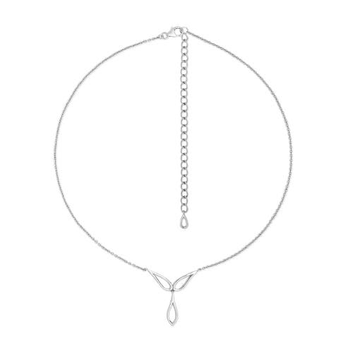 Lucy Quartermaine Triple Petal Pendant In Sterling Silver