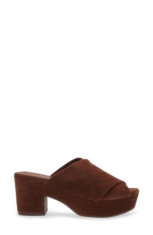 Chocolat Blu Georgette Platform Slide Sandal In Chocolate