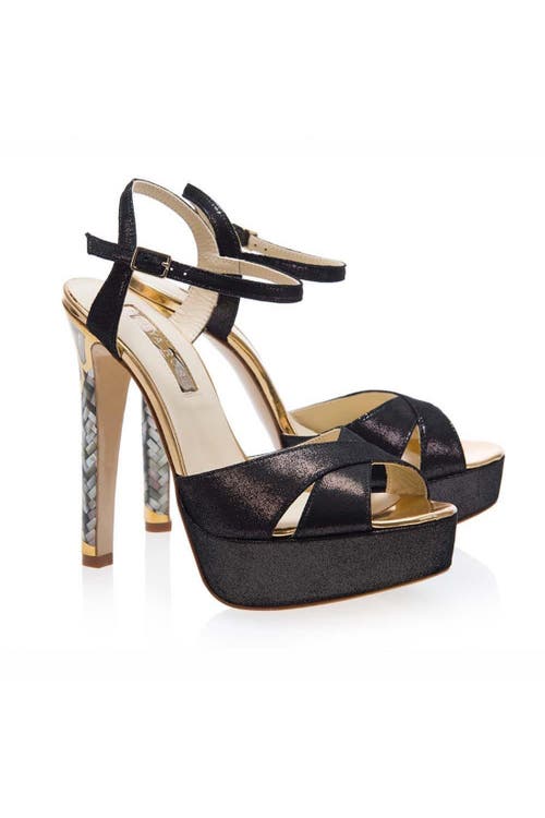 Freya Rose Women's Gold / Black Rose In Bloom Noir In Black