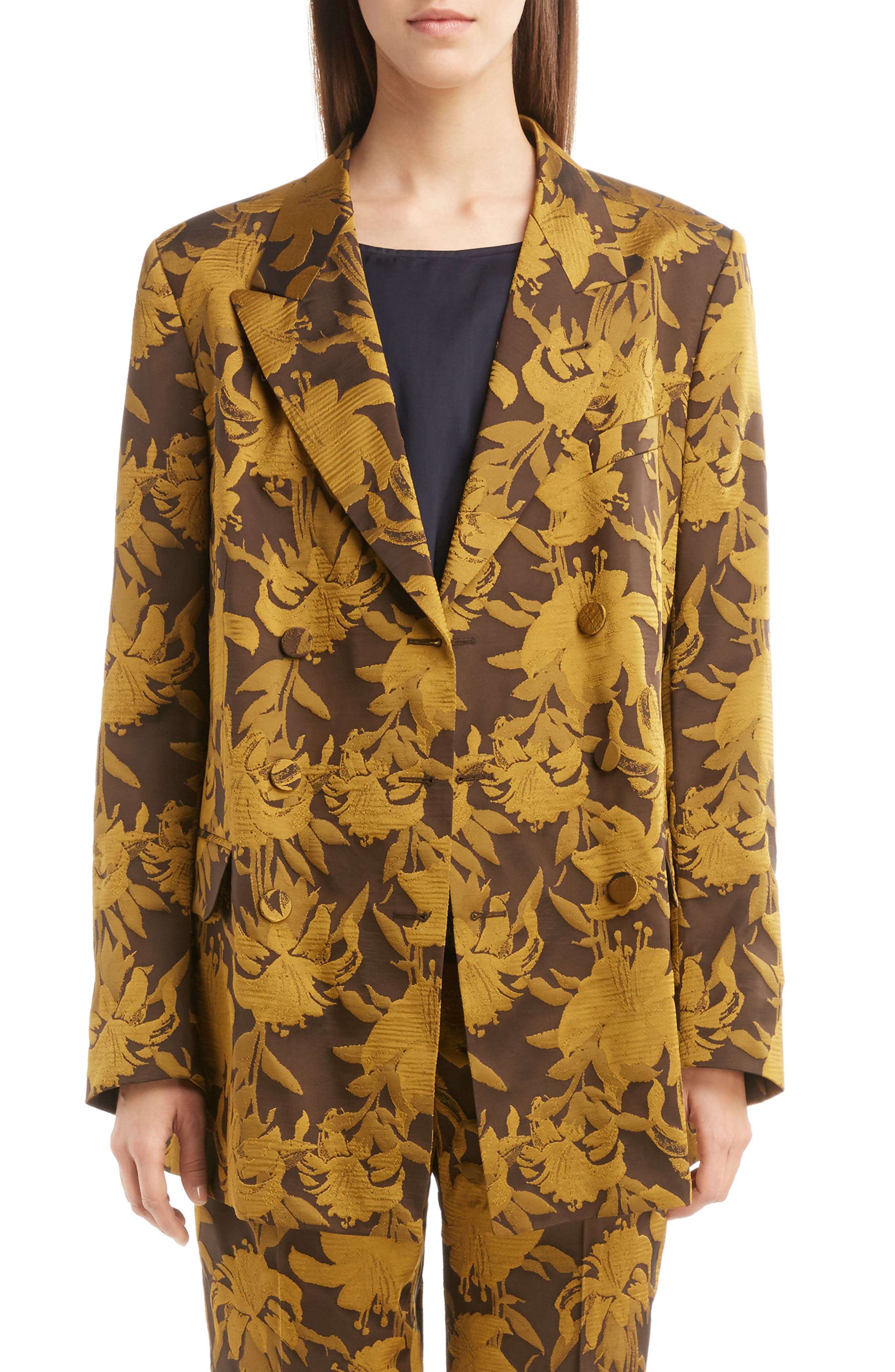 Dries Van Noten Damask Double Breasted Jacket Nordstrom