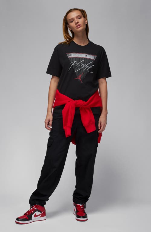 Shop Jordan Flight Heritage Graphic T-shirt In Black/gym Red