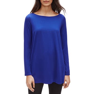 Eileen Fisher Bateau Neck Tunic, Blue