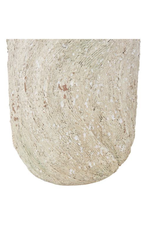 Ginger Birch Studio Textured Tall Vase In Cream