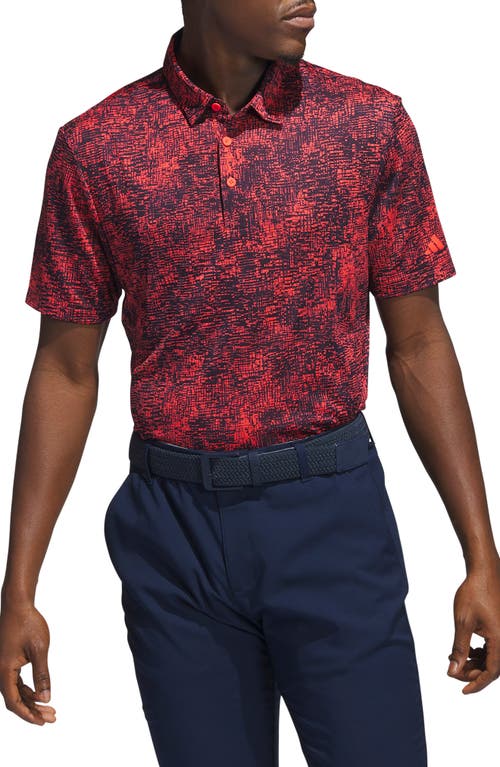 Aerial Jacquard Golf Polo in Bright Red