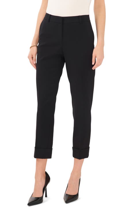 Athleta Pants Women Small S Black Pull On Side Pockets Ankle Slits Stretch