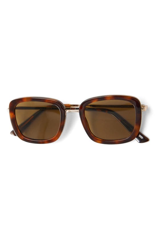 Mango Square Sunglasses In Brown