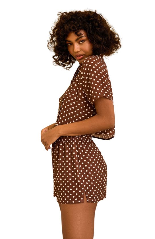 Dippin Daisys Slumber Party Set In Dotted Brown
