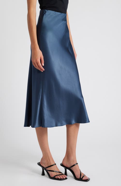 Rails Maya Satin Midi Skirt In Deep Sea