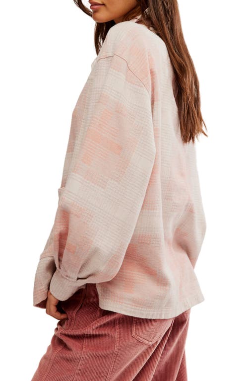 FREE PEOPLE FREE PEOPLE KEEP IT COZY PLAID COTTON FLANNEL OVERSHIRT